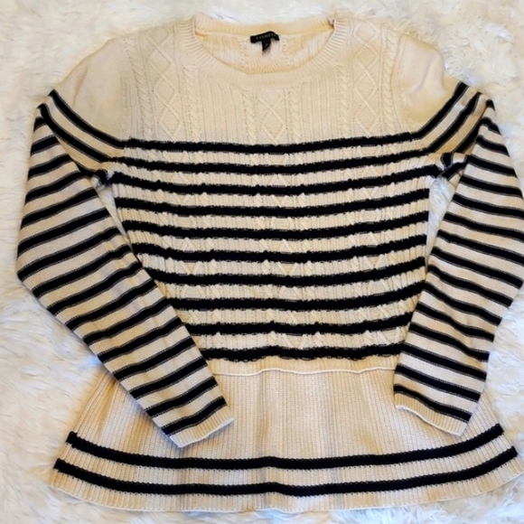 TALBOTS sweater size small long sleeved striped - Picture 1 of 5